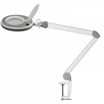 Lámpara-flexo lupa de mesa Lumeno - LED - 1,75x o 2,25x - 127 mm - luz atenuable+