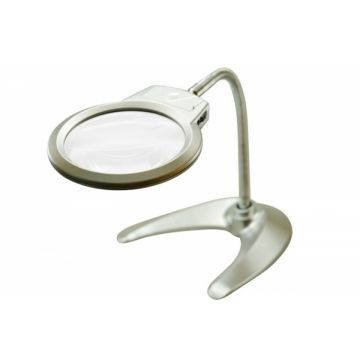 Lámpara lupa de sobremesa con LED - 2,25x/2,5x - Con pie o con anclaje+