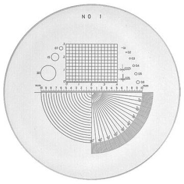 Retículo con numeración en negro para PEAK 1983, 2004, 2028, 2049, KIMAG-10+