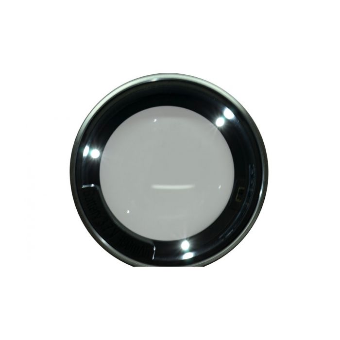Lupa con pie de soporte - 3x 69 mm - Zoom con LED